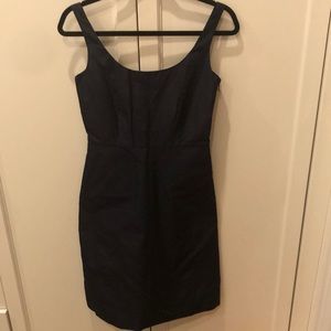 Ann Taylor 100% Silk Navy Dress